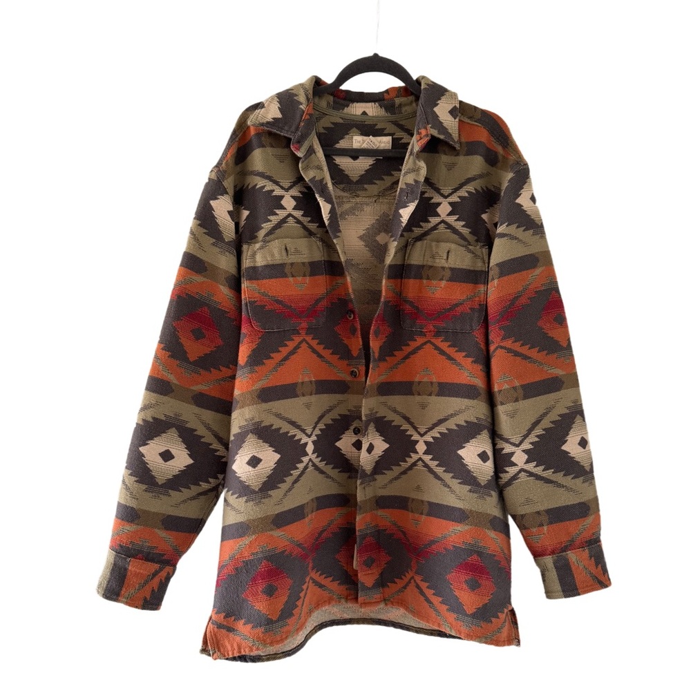 The Territory Ahead Men’s Aztec Patterned Southwestern Shirt Jacket size L